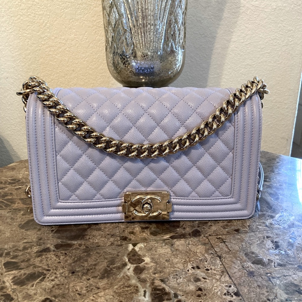 Chanel medium quilted boy flap bag